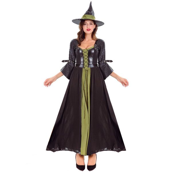 

ladies' halloween witch costume masquerade dance show wizard, Black;red