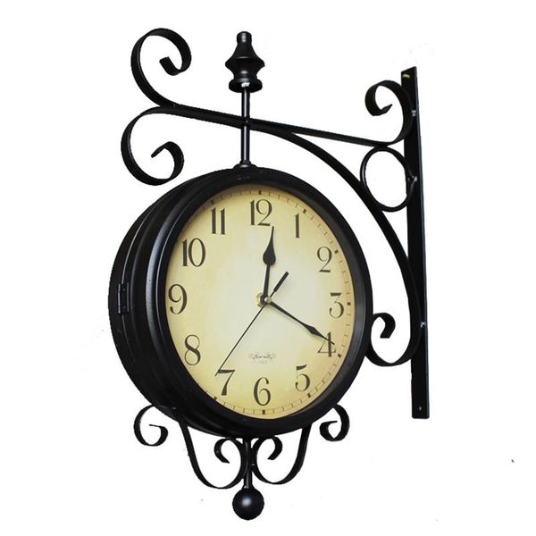 

wall clocks nordic retro clock silent metal watches home living room decoration large creative kitchen decor reloj de pared
