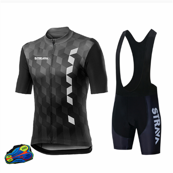 

racing sets strava 2021pro team summer cycling jersey set bike clothing mtb road bib shorts breathable 20d gel pad, Black;blue