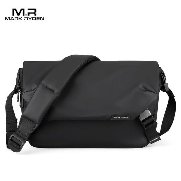 

ryden style fashion man single shoulder pack leisure student tooling package black zipper outdoor bags