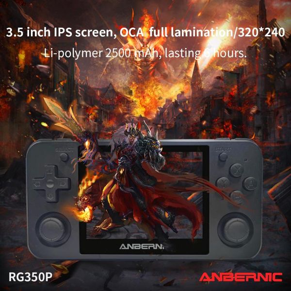 

portable game players anbernic retro rg350p handheld console 3.5 inch hd screen supports output built in 2500 games