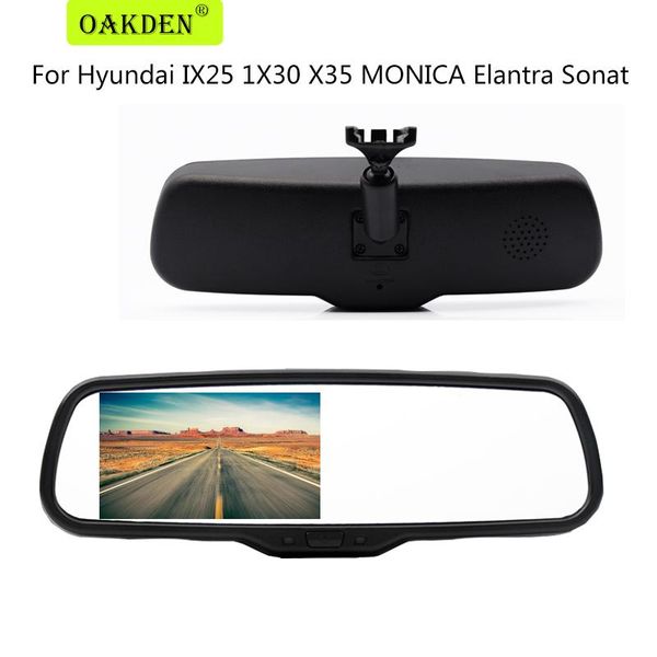 

car video 4.3 inch tft lcd rear view mirror monitor with special original bracket for ix25 1x30 x35 monica elantra sonat