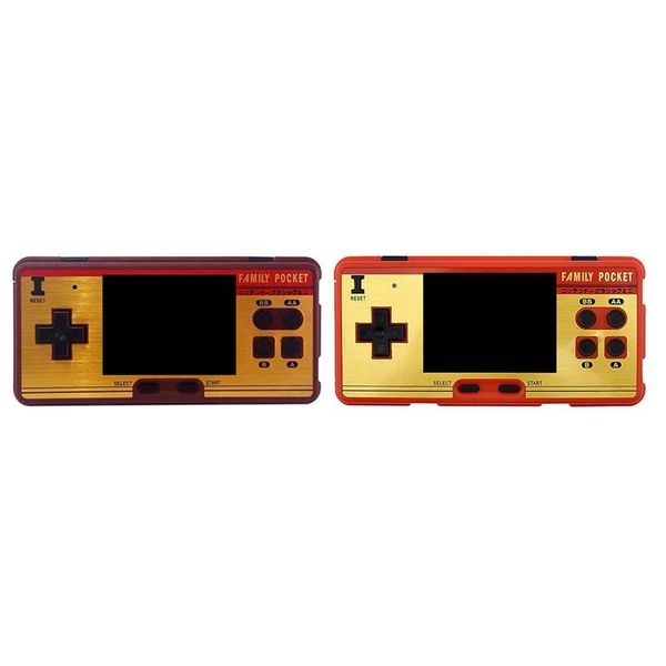 

set mini retro handheld game player family pocket built in 638 games 8 bit video console durable dark red & portable players