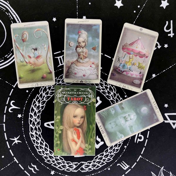 

new nicoletta ceccoli tarot cards prophecy divination deck english version entertainment board game 78 sheets/box