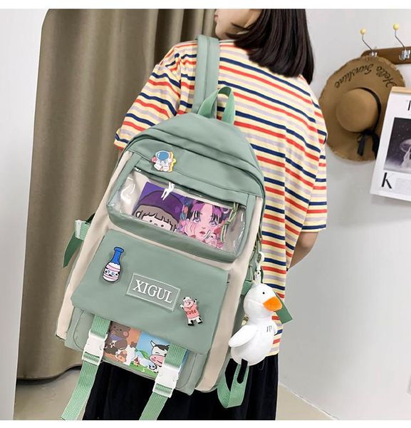 

backpack j3642 - leisure multi-function trend solid color large capacity