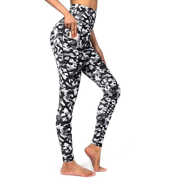 

yoga outfit women's sport leggings high waist seamless print workout fitness sports running tight athletic pants e2
