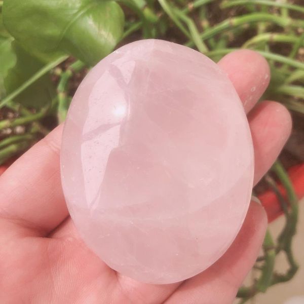 

decorative objects & figurines 1pc 90-210g natural rose quartz pink crystal palm energy reiki stones room home office aquarium decoration ac