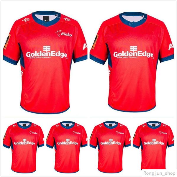 

20 21 tasman mako rugby jersey 2021 high-quality training size s--5xl, Black;gray