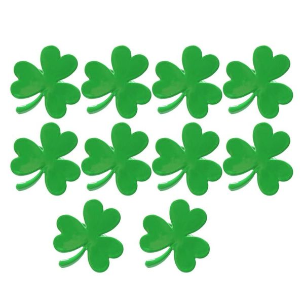 

10pcs napkin rings shamrock table decorations green holders for st. patrick's day, wedding, birthday