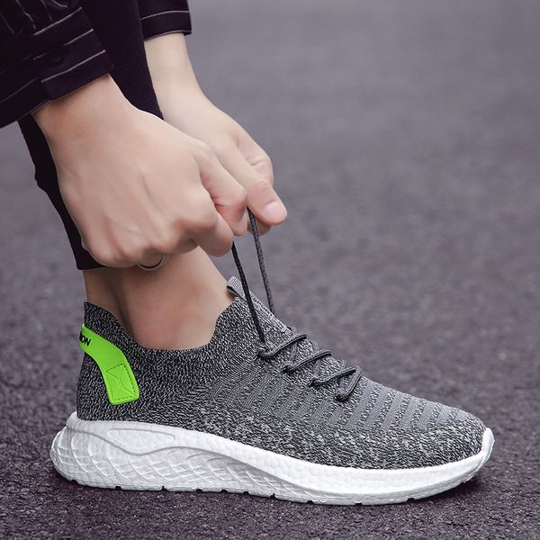 

wholsale big size 46 womens men running shoes gray blue black white jogging sports trainers sneakers code: lx33-0810