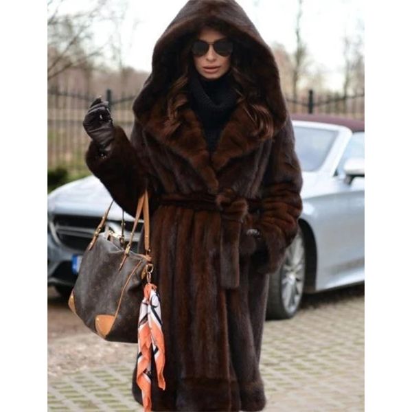 

total number of plush women s fur coats high-quality stand-up collar retro comfortable fashion travel commute, Black
