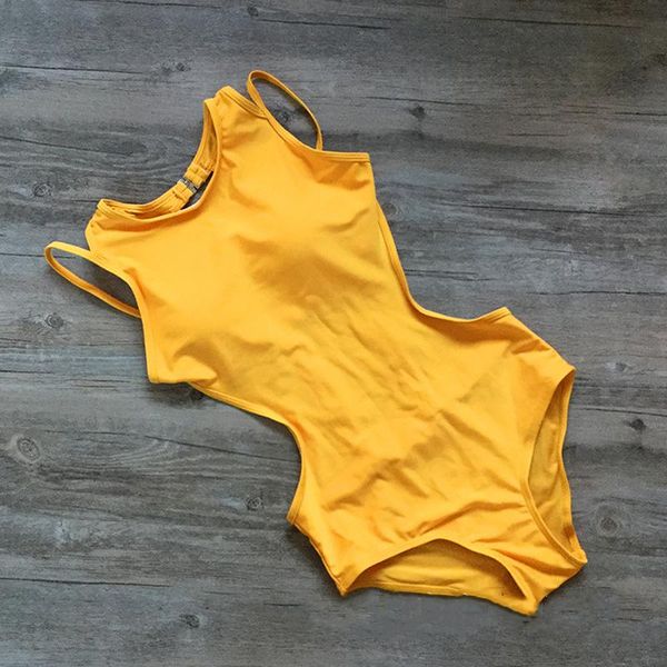 

exposed back solid color tight one-piece bikini one piece swimsuit swim suits