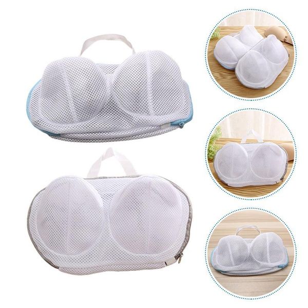 

laundry bags 2pcs bag durable underwear wash bra washing pouch (assorted color)