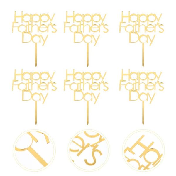 

other festive & party supplies 10pcs father's day dessert cake ers wood er decorations