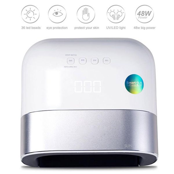 

nail dryers 2021 uv led lamp machine 48w electric dryer for curing gel polish smart light tools art