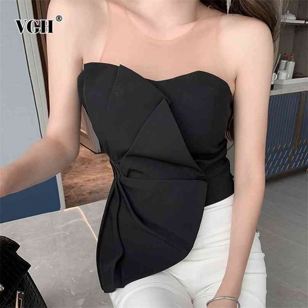 

patchwork mesh hit color vests for women o neck sleeve ruched slimming minimalist tank female summer clothing 210531, White