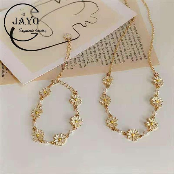 

pendant necklaces trendy charm flowers kpop real anime vintage cute geometric link chain jewelry sets aesthetic emo gothic accessories., Silver