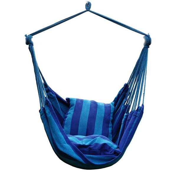 

portable hammock outdoor swing chair garden sports home travel camping canvas stripe hang bed camp furniture