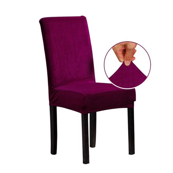 

party wedding solid easy clean home decor dining room chair cover soft elastic removable slipcover kitchen el banquet covers