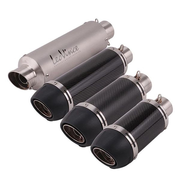 

motorcycle exhaust system leovince universal 38-51mm pipe carbon fiber motorbike muffler escape moto with dbkiller sticke