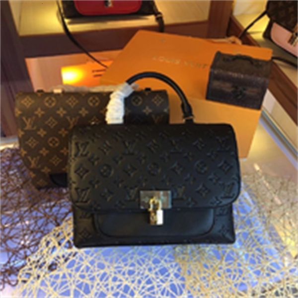 

women handles brand iconic designer bags body luxury handbags m44549 bags black shoulder embossed totes cross messenger bag bag, Red;black