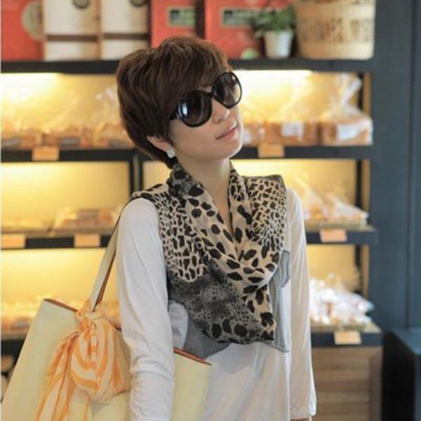 

scarves long u leopard scarf european and american print 2021 autumn winter wholesale chiffon u6, Blue;gray