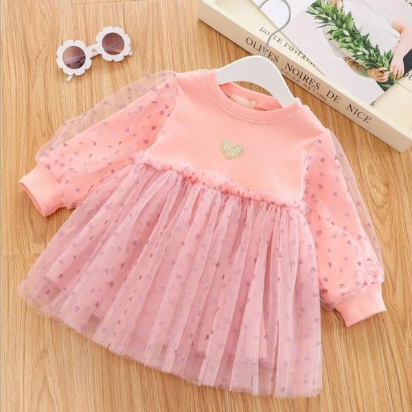 

girl's dresses baby girls lace mesh dress 2021 little girl cute princess birthday party costume toddler infant kids clothing, Red;yellow