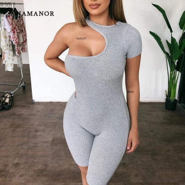 

jump suits for women rompers clubwear one piece outfit sporty hollow out shoulder bodycon playsuit d99-dz30 women's jumpsuits &, Black;white