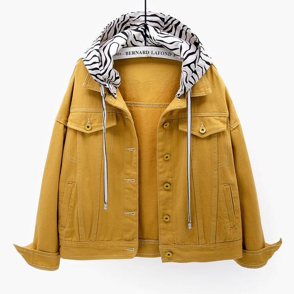 

korean fashion 3 color short hooded denim jacket women outerwear chaquetas mujer loose batwing sleeve jeans coat female women's jackets, Black;brown