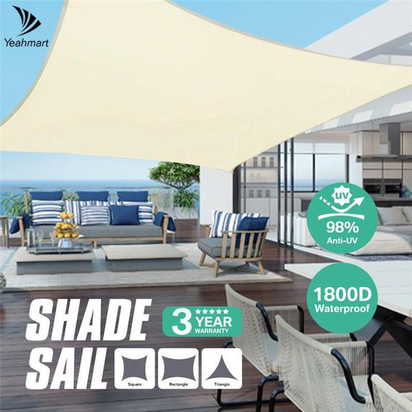 

shade beige waterproof sails rectangle triangle sun shelter tents for car garden terrace canopy swimming yard sail beach awning