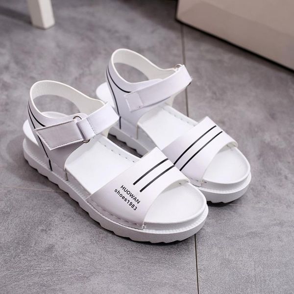 

sandals women summer fashion women's 2021 round head comfortable open toe casual shoes rubber platform, Black