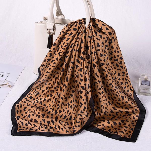 

scarves women silk scarf square neck chief leopard inss fashion hair scarfs men tie drop, Blue;gray