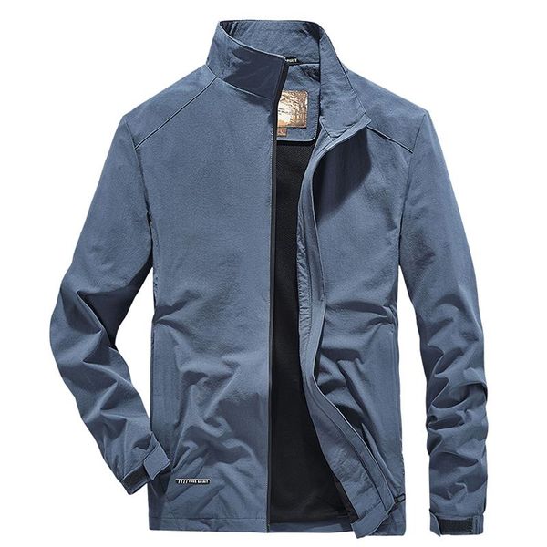 

men's jackets men 2021 warm fashion classic waterproof pockets jacke spring autumn business casual stand collar elastic bomber jacket c, Black;brown