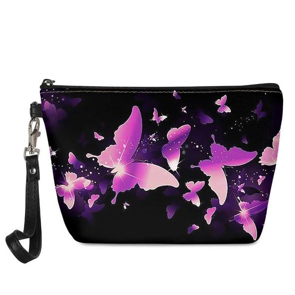 

cosmetic bags & cases elviswords casual women travel makeup bag butterfly pattern ladies case big organizer make up pouch clutch purse