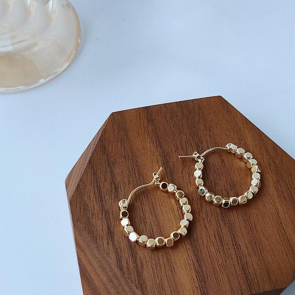 

hoop & huggie twisted big earrings gold round ear rings for women girl geometric 2021 statement circle earring fashion jewelry brincos, Golden;silver