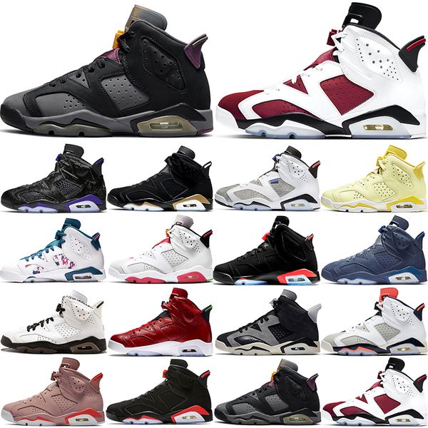 

new original 6s basketball shoes 6 men aleali may black infrared bordeaux carmine dmp flint floral hare tech chrome tinker trainers sneakers