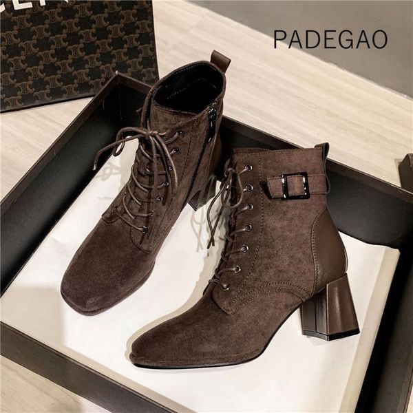 

boots shoes for womenn winter 2021 korean ankle vintage black casual ol