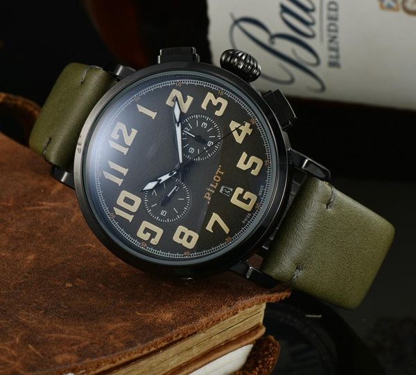 

wristwatches 2021 men's leisure automatic mechanical watch five-pin luxury men watches, Slivery;brown