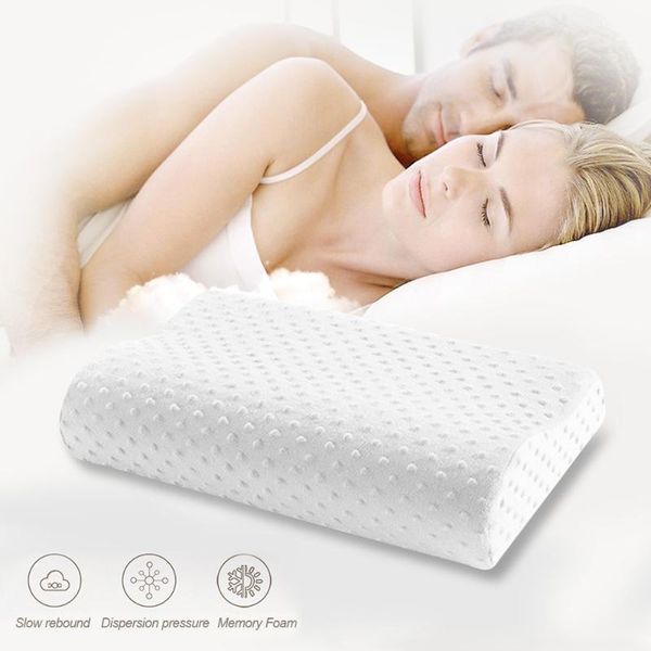 

pillow 50x30cm memory foam bedding butterfly shaped relax neck protection orthopedic slow rebound cervical for health