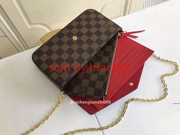 

988 gglvlouisvittonyslvutton a806 felicie luxury brand women wallet designers bags 2021 crossbody handba a8, Red;black