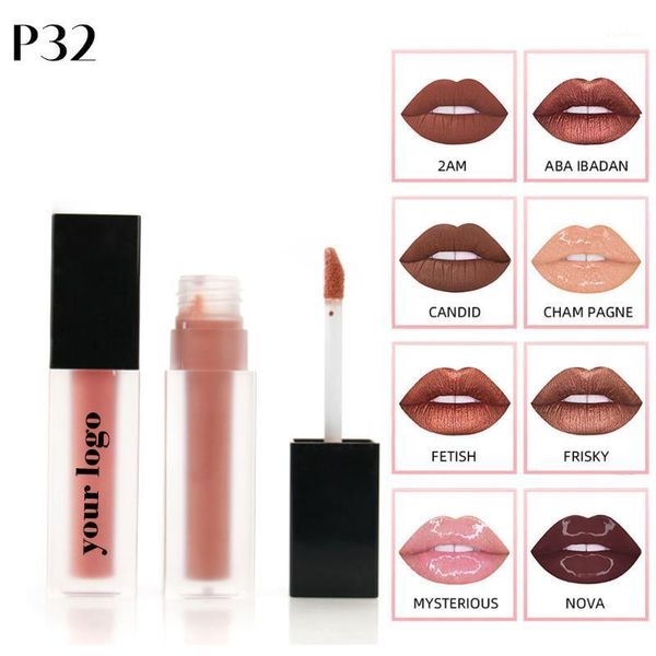 

50pcs/lot private label lipgloss wholesale moisturizing shiny matte makeup lip gloss custom liquid lipstick bulk wholesale1
