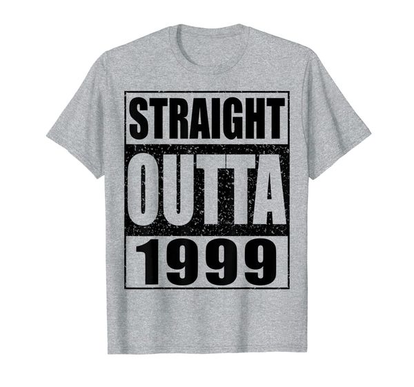 

straight outta 1999 t-shirt 20th birthday gift shirt, White;black