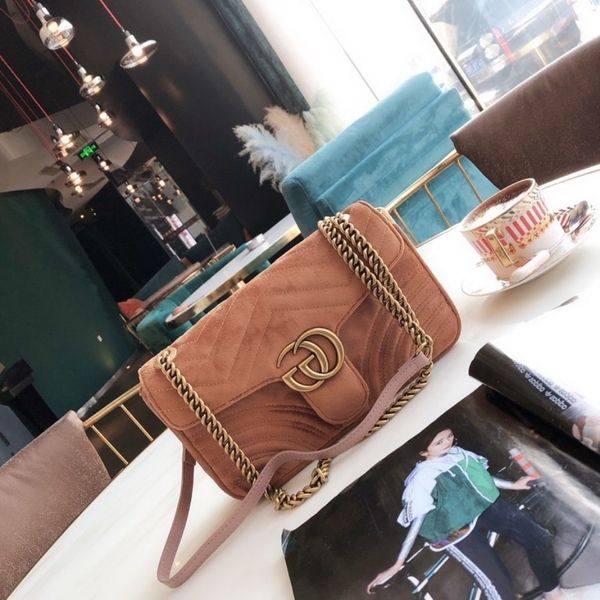 

luxurys new coolgio counter handbag genuine classic velvet handbag with one shoulder messenger bagrqtu
