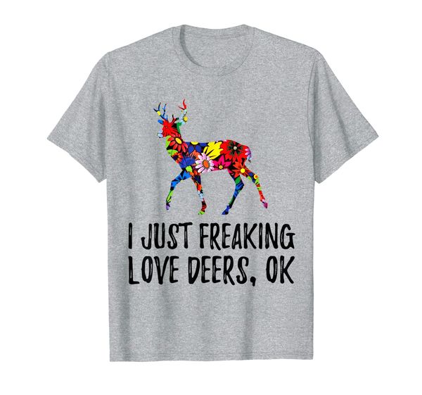 

i just freaking love deers t-shirt, White;black