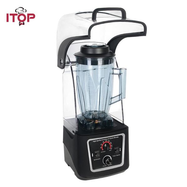 

smoothie blender commercial juicer mixer 2200w professional processor big capacity jug sound proof cover
