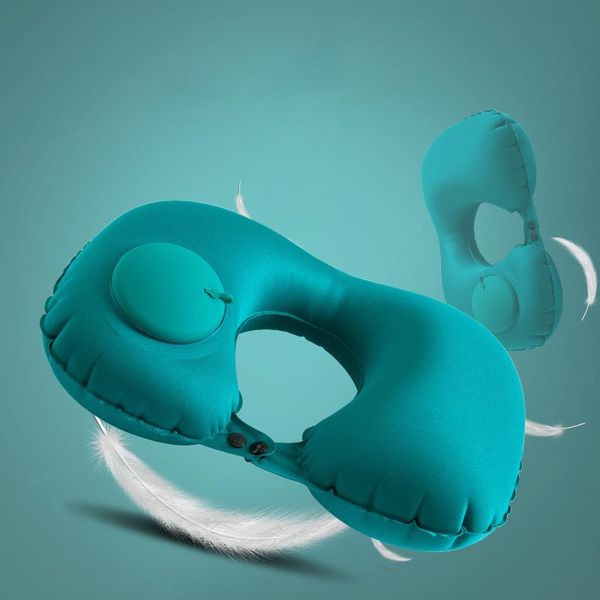 

pillow u-shape neck inflatable portable travel pillows for airplane cervical protection sleeping office nap headrest