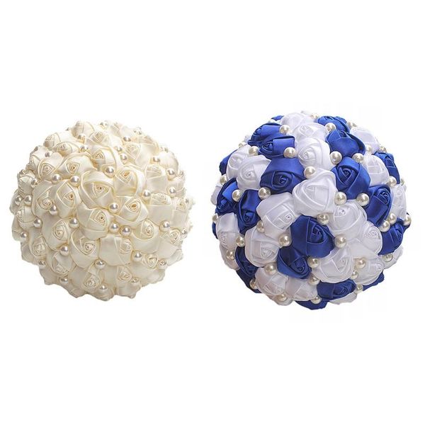 

wedding flowers x7yc super beautiful beaded ribbon decoration flower supplies color matching pearls embellished diamonds holding