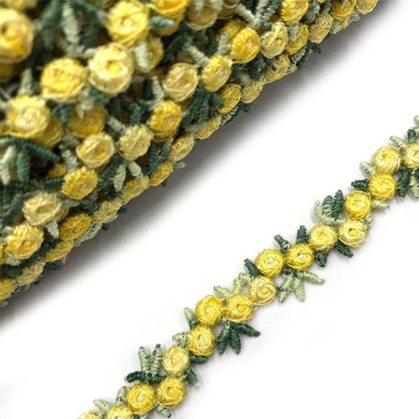 

decorative flowers & wreaths 2yards flower embroidered lace trim ribbons fabric diy sewing handmade craft materials clothes accessories home