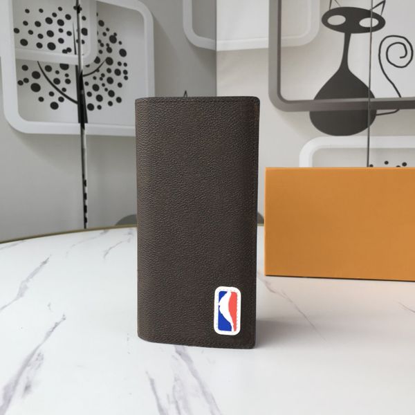 

2023 luxury brand fashion designer wallets luxury long purses mens womens slim clutch bags highs quality flower letter coin card holders ori, Black