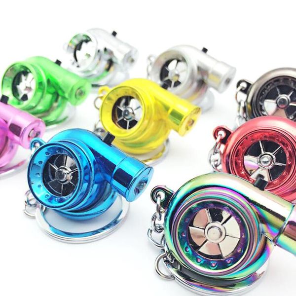 

1pc mini turbo turbocharger spinning turbine car interisor accessorie keyring interior decorations
